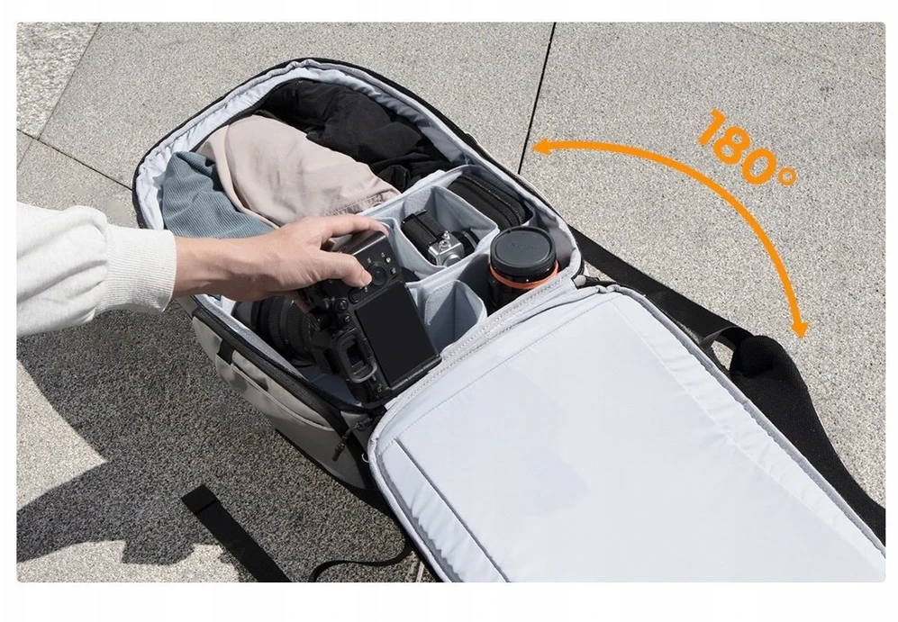 Kuprinė Kf Foto 25l neperšlampamas na aparat kamerę laptop dron K&f Kf13.300v1 smėlio spalva