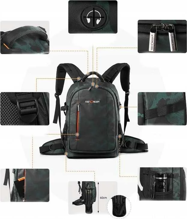 Kf Concept Kf Backpack Photo Photo kuprinė, skirta fotoaparatui / nešiojamam kompiuteriui / trikojiui Kf13.119