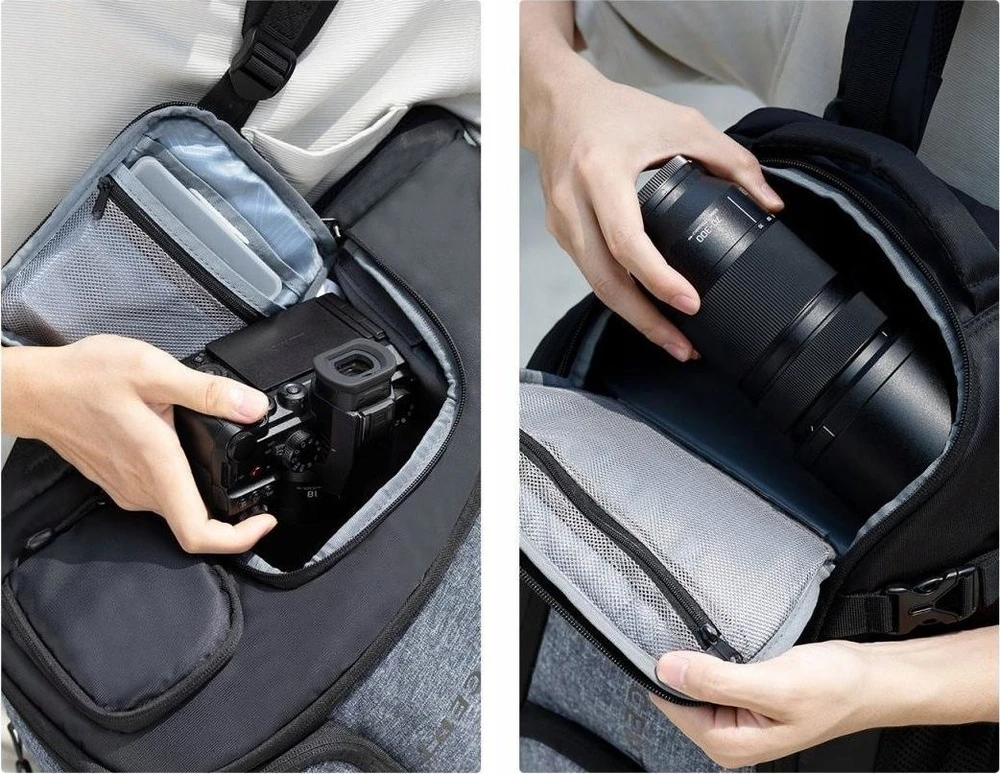 Kf Concept Kuprinė fotografinė didelė DSLR fotoaparatui ir dronui, vaizdo kamerai, 25l / K&f / Kf13.164