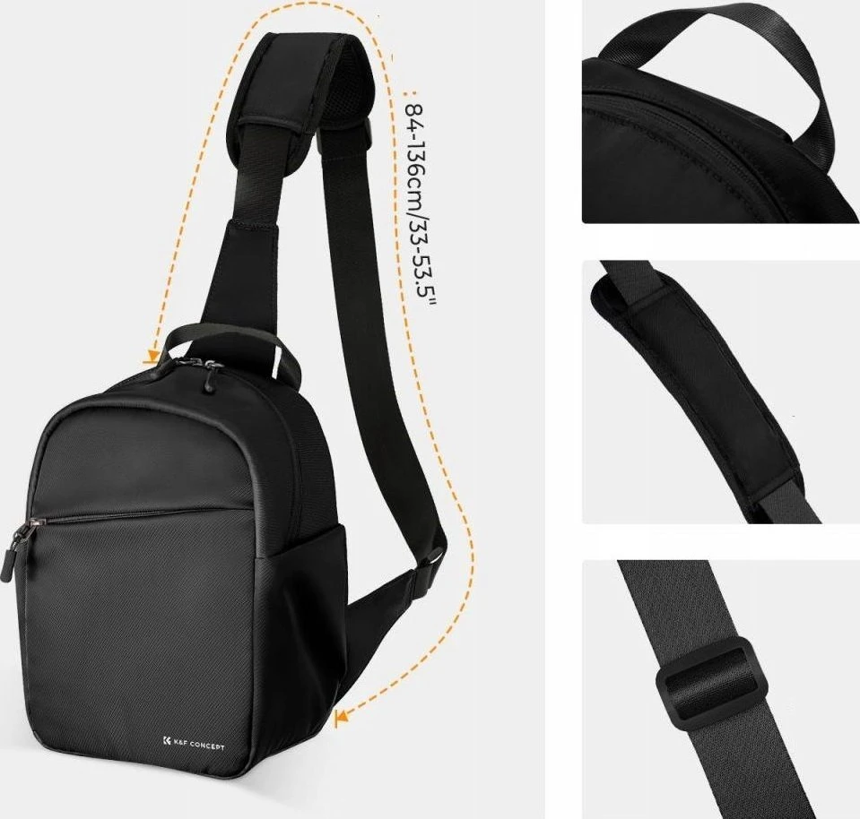Kuprinė Fotograficzny Foto 5l Sling Crossbody K&f Na Aparat Dslr Dron Kamerę / Kf13.171