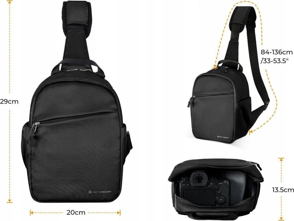 Kuprinė Fotograficzny Foto 5l Sling Crossbody K&f Na Aparat Dslr Dron Kamerę / Kf13.171