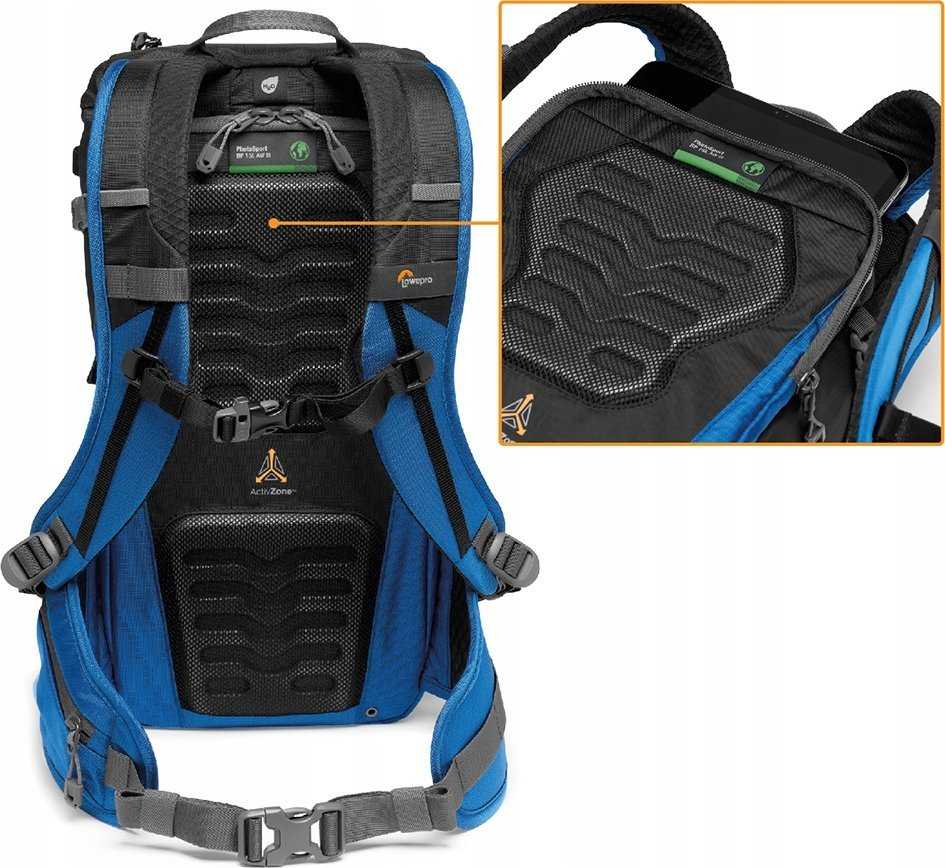 Lowepro kuprinė PhotoSport BP 15L AW III, juoda/mėlyna