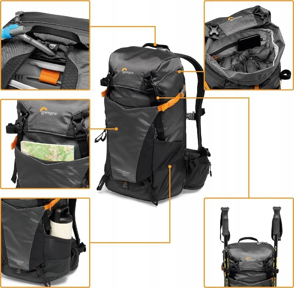 Lowepro kuprinė PhotoSport BP 15L AW III, pilka