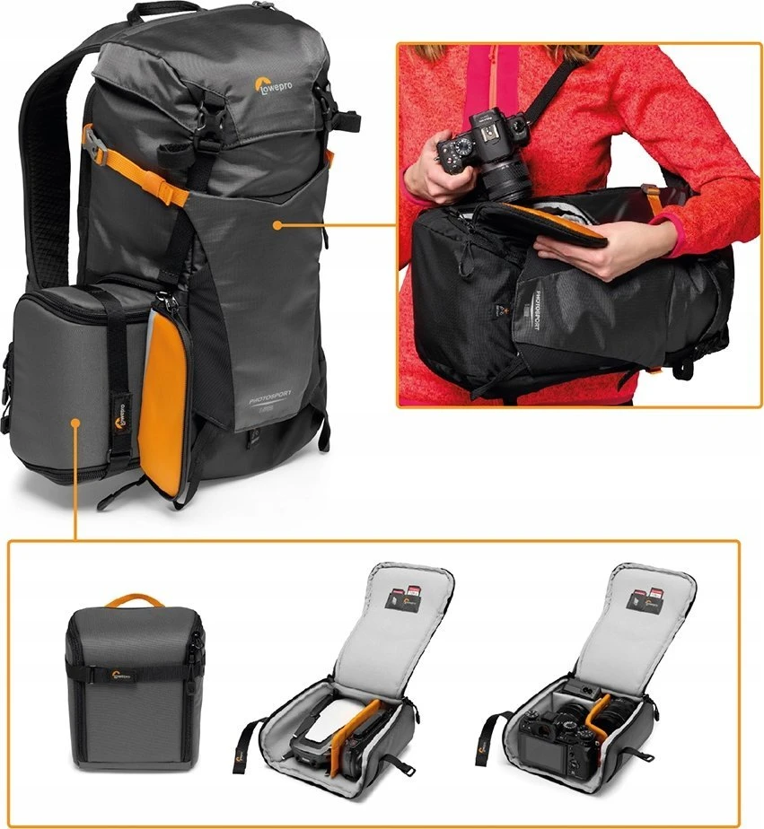Lowepro kuprinė PhotoSport BP 15L AW III, pilka