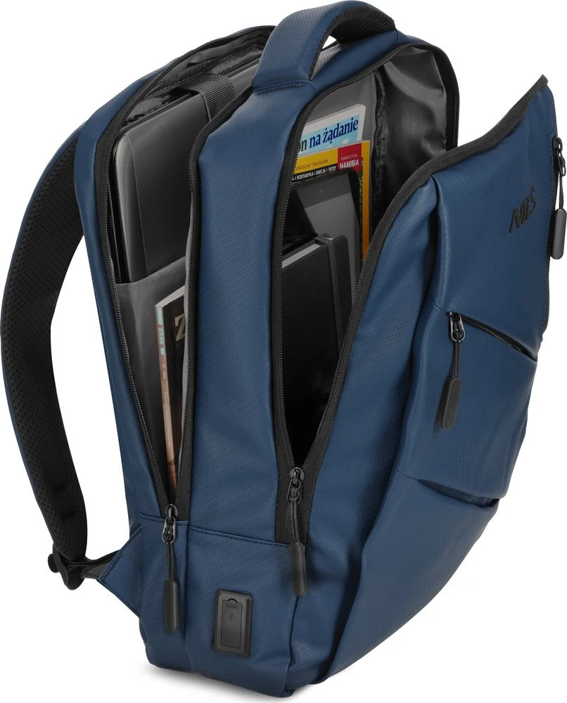 Kuprinė Nils Extreme NC4502 na laptop su USB mėlyna NILS