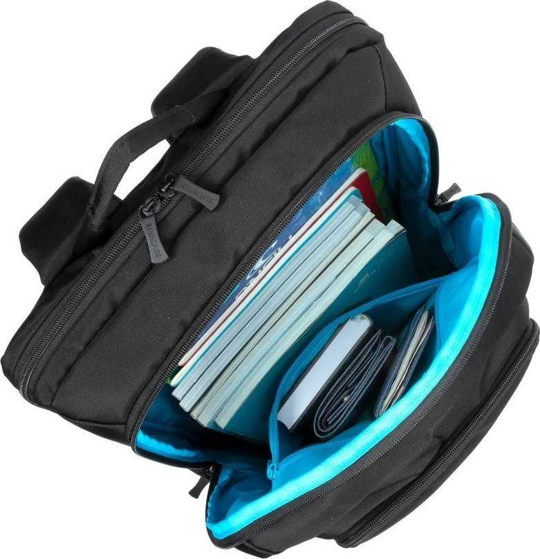 Kuprinė RivaCase Notebook kuprinė 17,3 "RivaCase III PRIEDAS Alpendorf 7569, juoda, su ekologiška, neperšlampama perdirbta medžiaga (rPET)