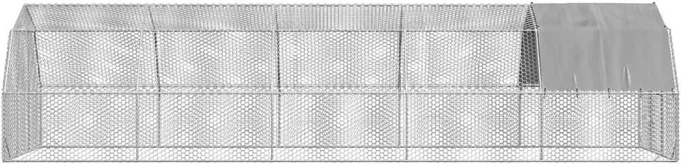 vištienos bėgimas su stogu 2,5x10x2,25 m cinkuoto plieno