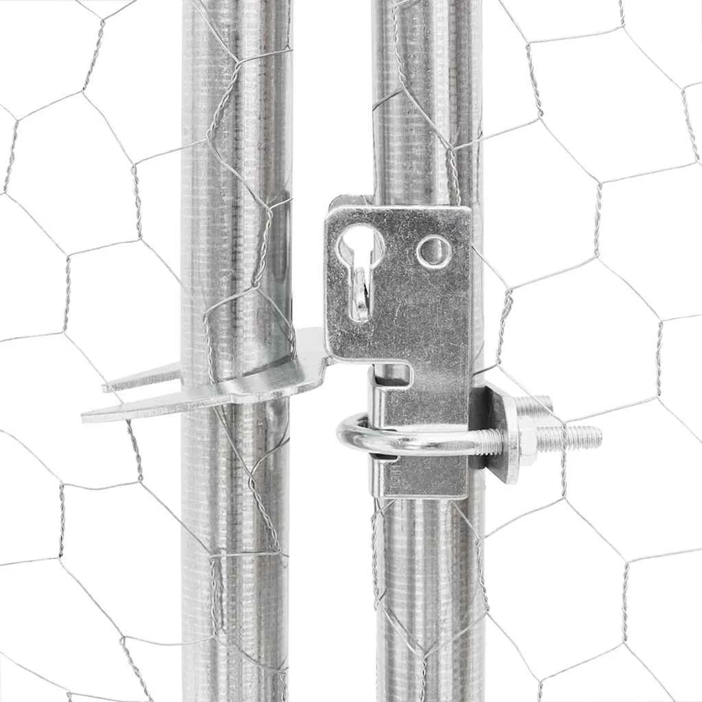 vištienos bėgimas su stogu 2,5x10x2,25 m cinkuoto plieno