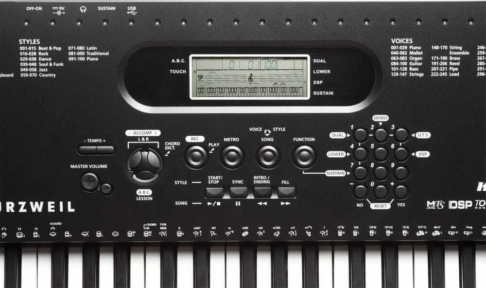 Kurzweil KP70 - Klaviatūra