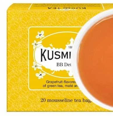 Organinis žaliosios ir matės arbatos mišinys „Kusmi Tea BB Detox“ – 20 muslininių arbatos pakelių