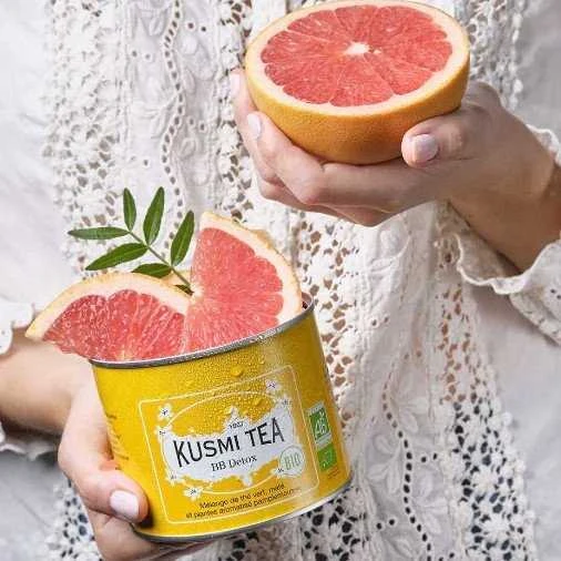 Organinis žaliosios ir matės arbatos mišinys „Kusmi Tea BB Detox“, 100 g (metalinėje dėžutėje)