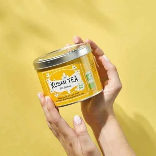 Organinis žaliosios ir matės arbatos mišinys „Kusmi Tea BB Detox“, 100 g (metalinėje dėžutėje)