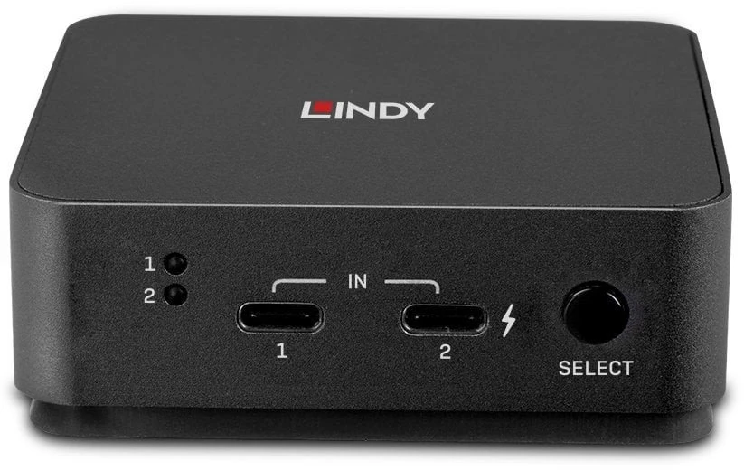 KVM Jungiklis - LINDY 2 Prievadų Type C, Dvigubas HDMI 4K60 KVM Jungiklis su USB 3.2 Gen 2, 100W PD