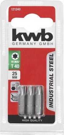 KWB kwb 121240 Sechskant-Bit T 40 Stahl 3 St. (121240)