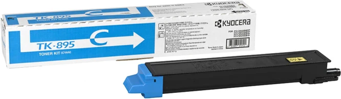 Kyocera TK-895 (1T02K0CNL0), žydra kasetė lazeriniams spausdintuvams, 6000 psl.