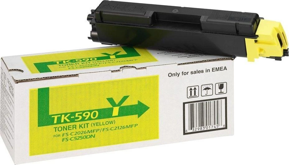 Dažomieji milteliai KYOCERA TK-590Y, Geltona