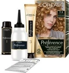 L'Oreal Preference 7.3 plaukų dažų rinkinio pilna komplektacija