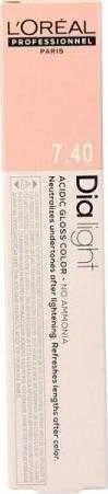 L'Oreal Professionnel Dia Light Ammonia-Free Semi-Permanent Hair Dye 7.40 Skirtas šviesiems plaukams Intense Cooper, 50 ml