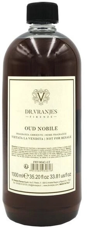 Dr. Vranjes Firenze Oud Nobile Oud Nobile Oil Diffuser Refill, 1000 ml