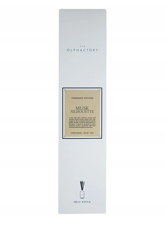 The Olphactory Musk Silhouette Fragrance Sticks Musk Aroma Reed Diffuser, 250 ml