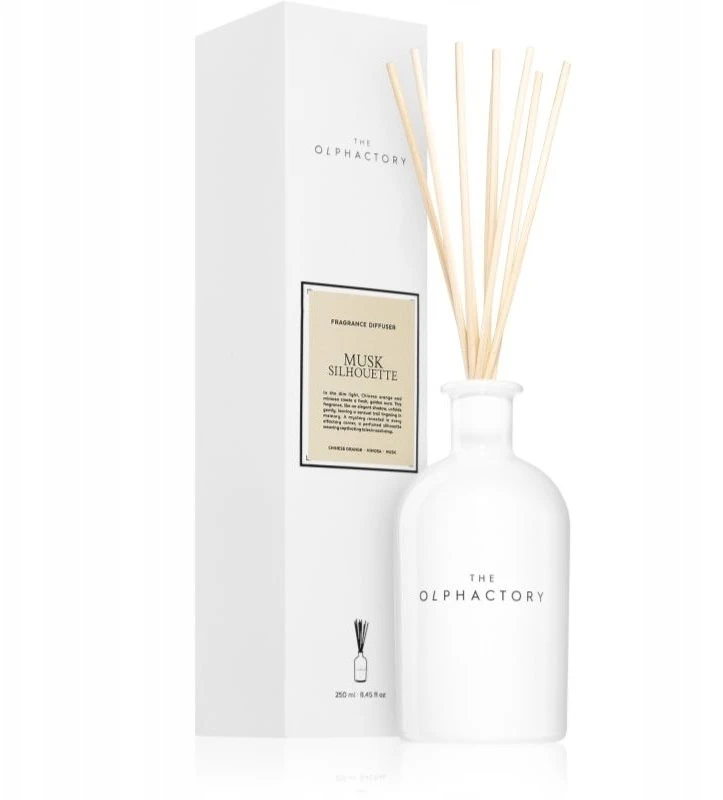 The Olphactory Musk Silhouette Fragrance Sticks Musk Aroma Reed Diffuser, 250 ml