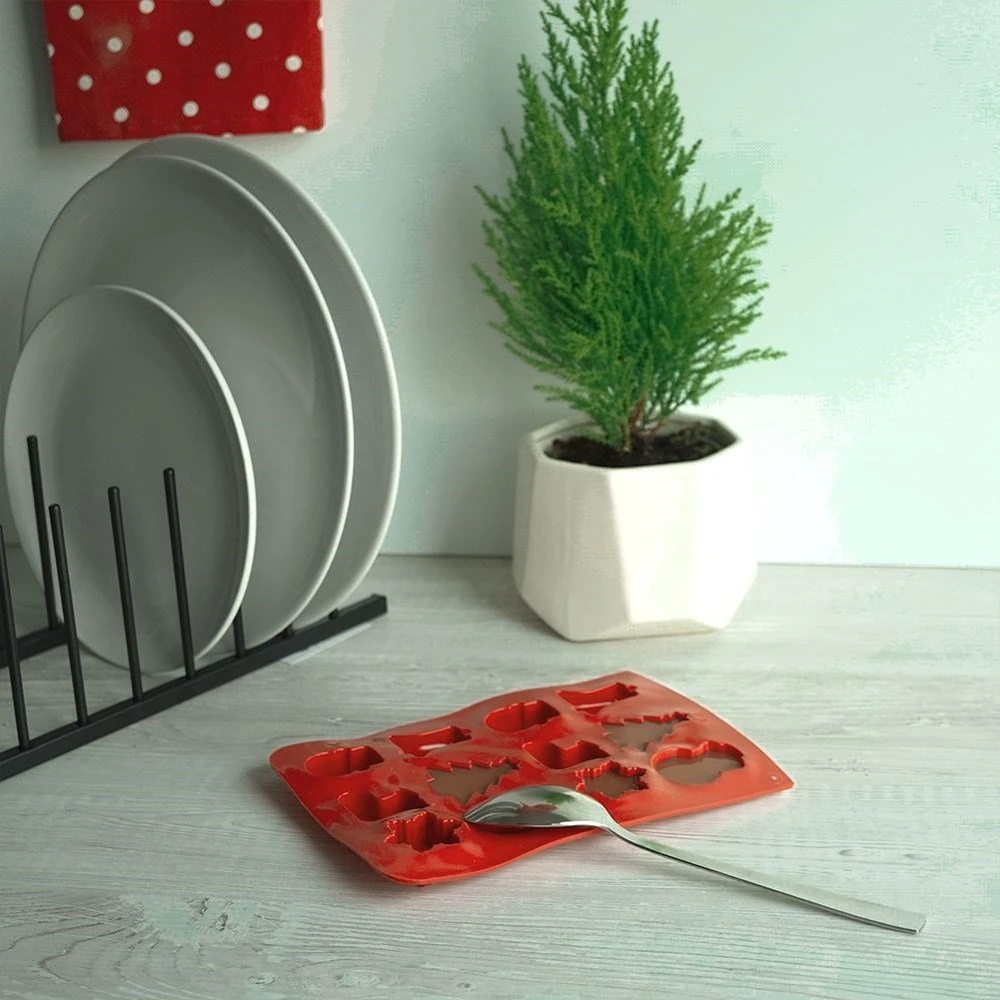 La Cucina Silikoninė forma šokoladui, Kalėdų tema, 12 formelių