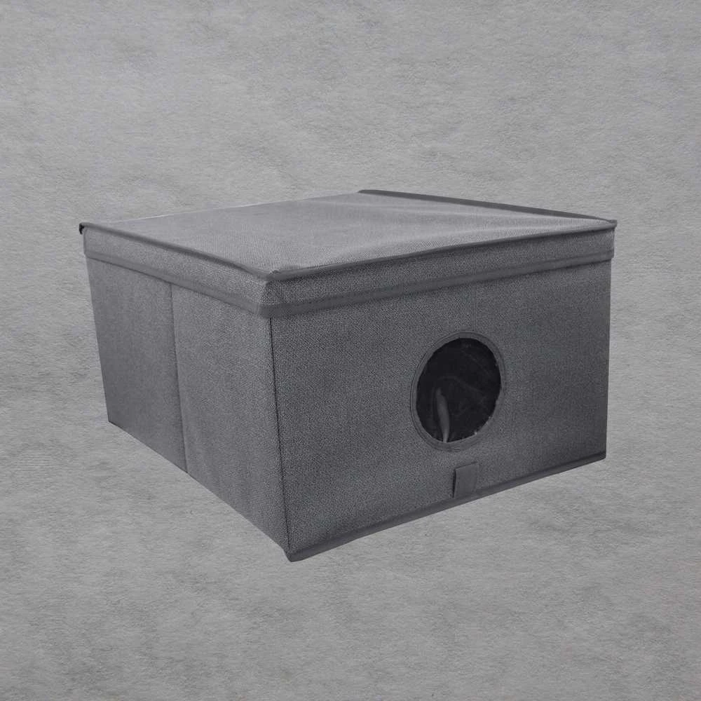 ORDINETT Sulankstoma dėžutė L dydis 50x40x25cm Pilkas