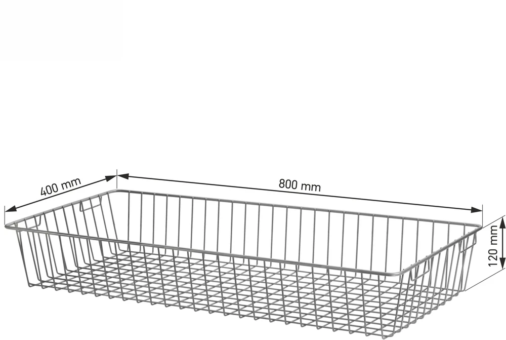 Krepšys Dolle, 795 mm x 410 mm, pilkas