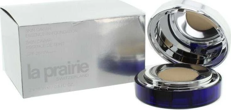 Dvigubas „La Prairie Skin Caviar Essence“ kompaktiškas makiažo pagrindas „Tender Ivory SPF 25“, 2 vnt., 15 g
