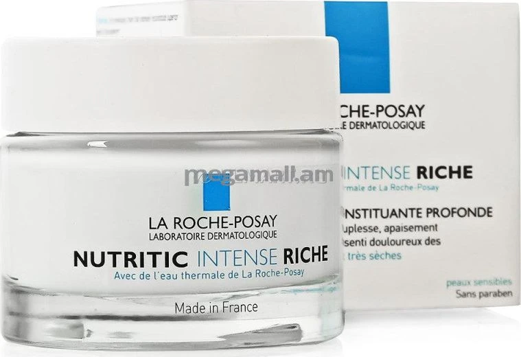 La Roche Posay Nutritic Intense Riche maitinamasis veido kremas jautriai / sausai odai, 50 ml