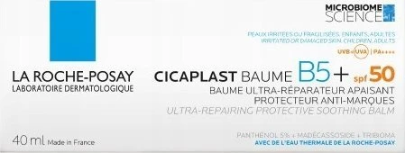 La Roche-Posay La Roche Cicaplast-b5 Baume + Repair Kreminis SPF 50 atkuriamasis balzamas, 40 ml