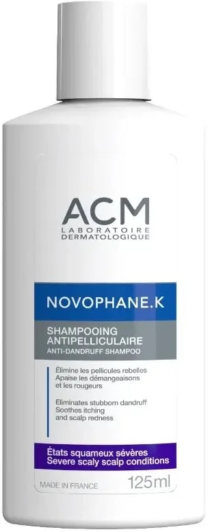 Laboratoire ACM Novophane K Hair Šampūnas Nuo pleiskanų šampūnas nuo pleiskanų, 125 ml