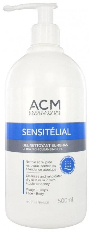 Laboratoire ACM Sensitelial Cleansing Dušo želė labai sausai ir linkusiai į atopiją jautriai odai, 500 ml