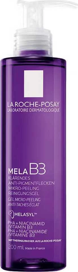 La Roche Posay Mela B3 Micro-Peeling Gel Reiniger gelinis veido valiklis odos atspalviui išlyginti, 200 ml