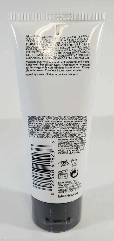 Lab Series, Clean Rescue Vanduo, drėkinamasis valomasis gelis veidui, 100 ml