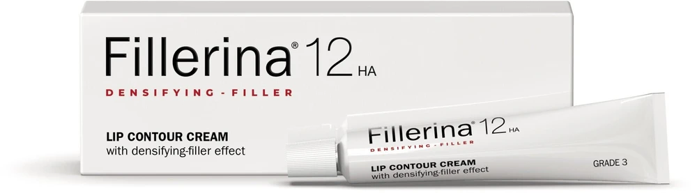 Labo Fillerina 12HA tankinantis užpildas, 3 laipsnio, drėkinantis ir stangrinantis lūpų kontūro kremas, 15 ml