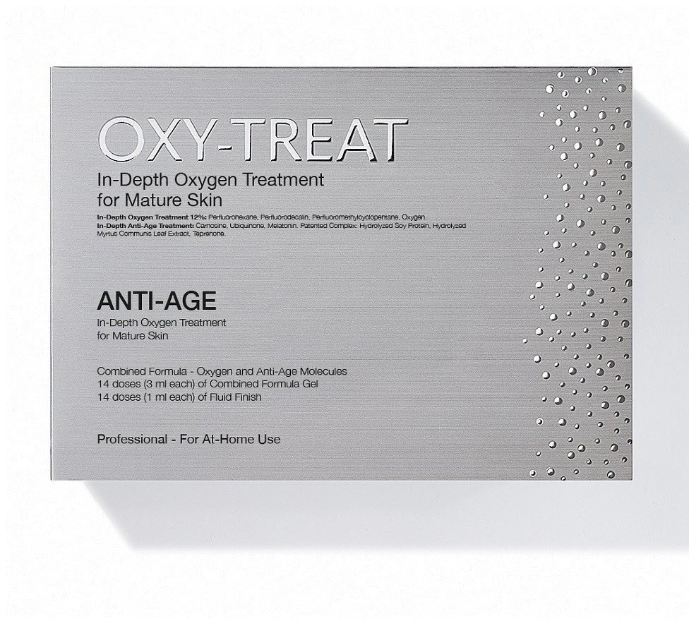 „Oxy-Treat“ senėjimą stabdantis rinkinys Labo: „Oxy-Treat“ senėjimą stabdantis gelis veidui, 50 ml + „Oxy-Treat“ senėjimą stabdanti emulsija veidui, 15 ml