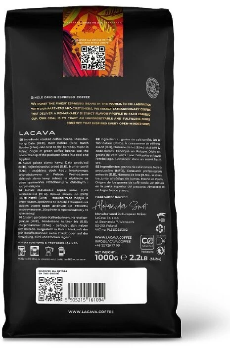 LaCava kavos pupelės Konesso Exclusive kavos pupelės - Meksikietiškas šokoladinis šūvis 1kg