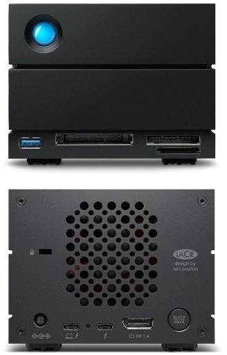 Kietasis diskas LaCie 2big Dock 48TB diskų masyvas, stacionarus kompiuteris, juodas