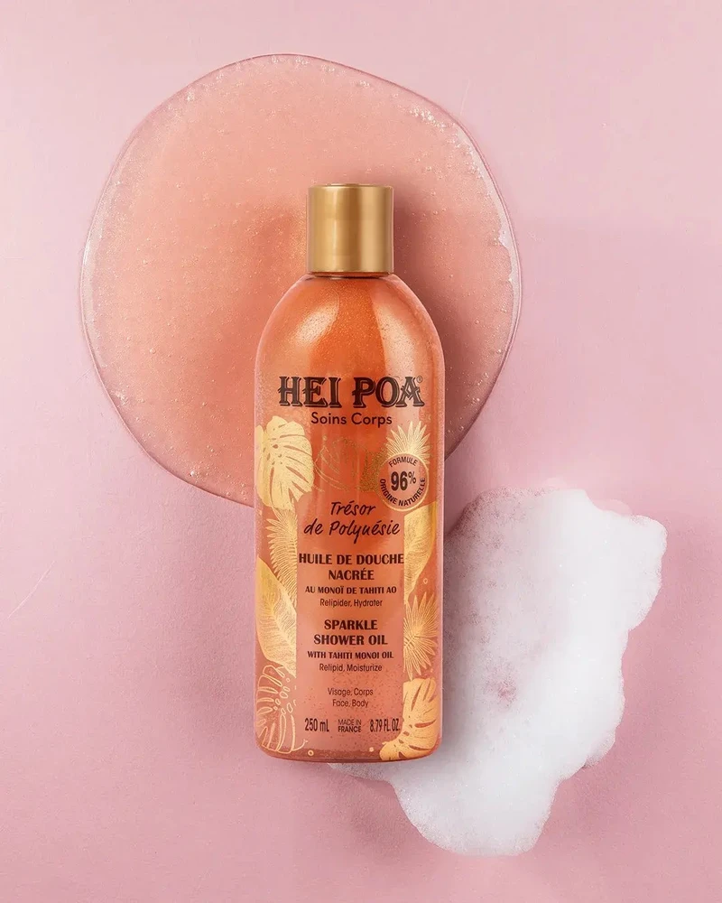 Hei Poa Tresor De Polynesie Sparkling Shower Oil For All Skin Types, 250 ml