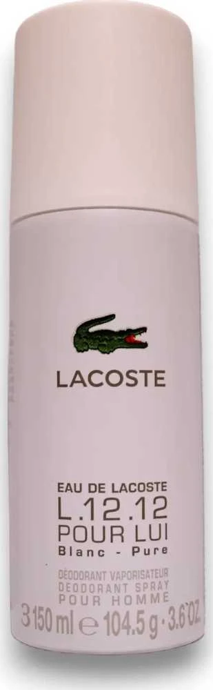 Lacoste Eau de Lacoste L.12.12 Blanc Dezodorantas Purškiklis For Men, 150 ml