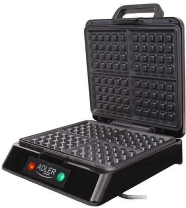 Vaflinė Adler AD 3036 sidabrinė ir-juoda