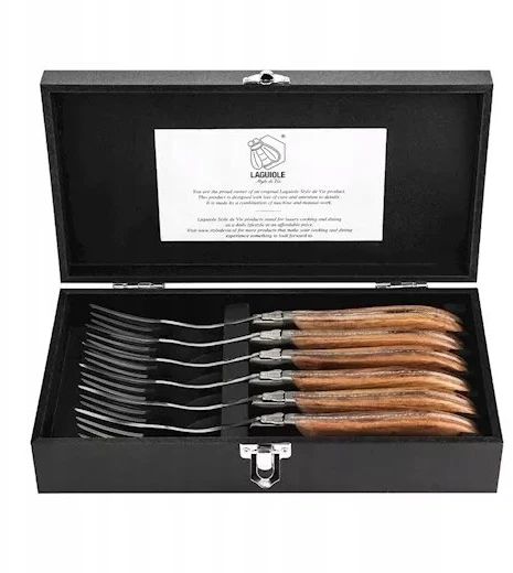Laguiole Steiko šakučių rinkinys Forged Luxury Line Pakka Rose