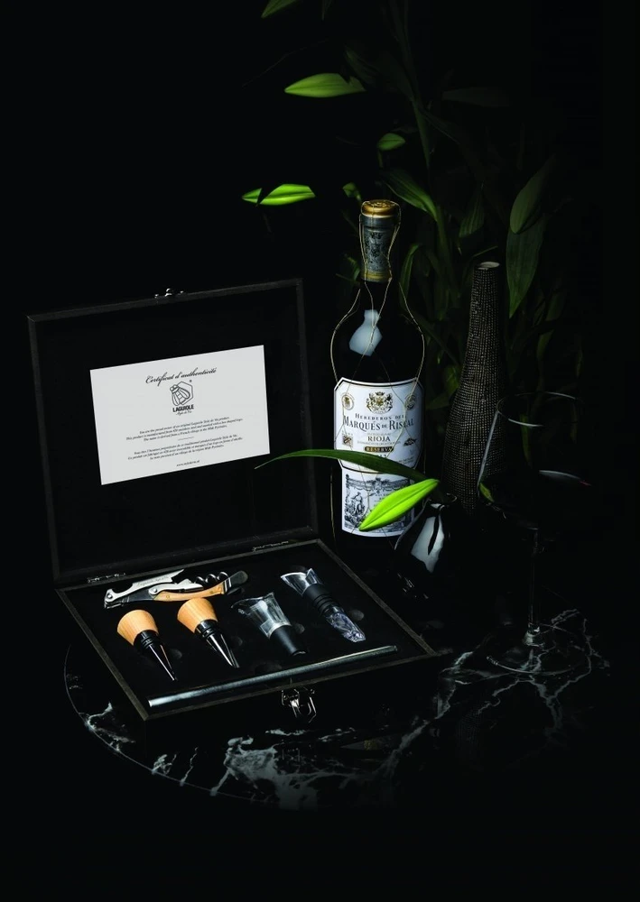 Vyno mylėtojų aksesuarų rinkinys su dėžute, 6 vnt., LAGUIOLE Luxury line by STYLE DE VIE