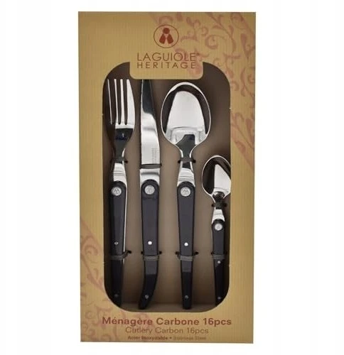 Laguiole Laguiole 16-tlg. Besteck-Set aus Carbon