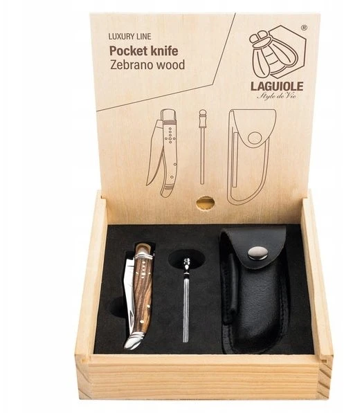 Kišeninis peiliukas su įdėklu LAGUIOLE by STYLE DE VIE, zebrano