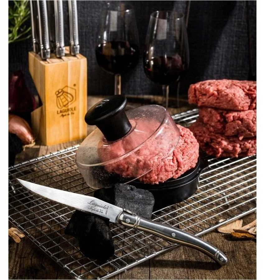 Steiko peiliai LAGUIOLE Premium Line by STYLE DE VIE, 6 vnt. su stovu, nerūdijančio plieno