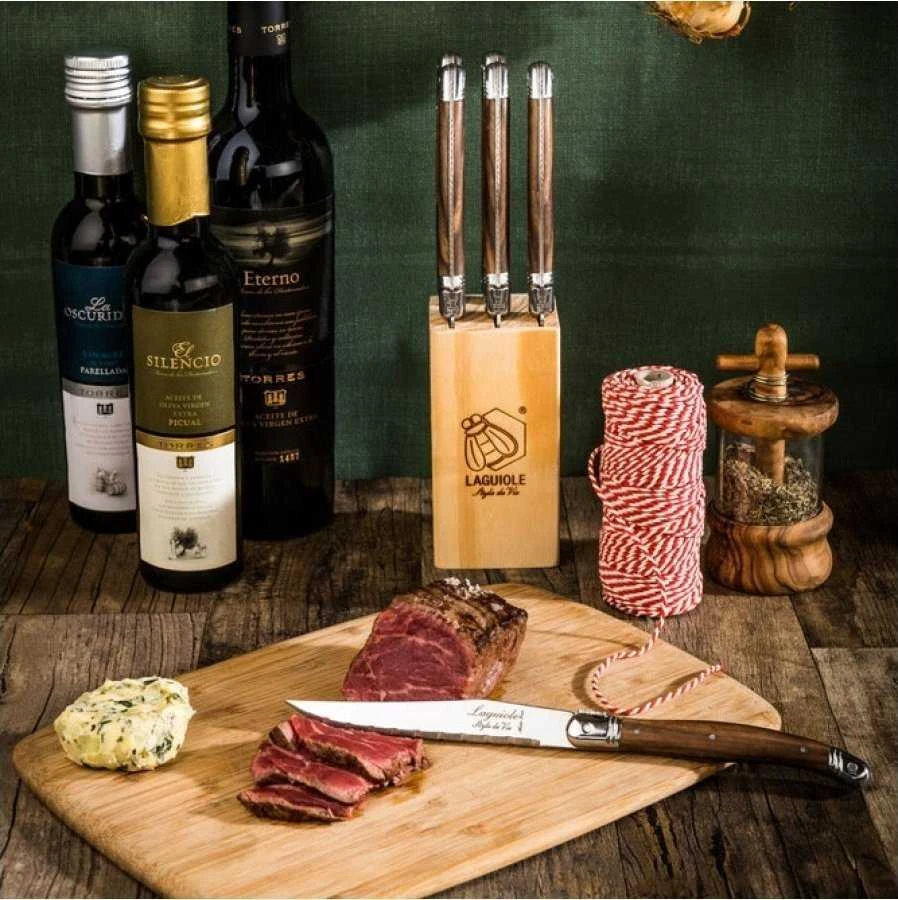 Laguiole Tradition kepsnių peiliai Laguiole tamsios medienos rinkinys 6 SdV