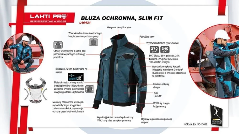 Lahti Pro Bluza, Turkio-juodas džemperis. Su įdėklu. Pagamintas iš tamprios medžiagos, "L", ce, Lahti