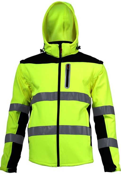 Lahti Pro Įspėjamasis softshell džemperis su nuimamomis rankovėmis, geltonas, "m", ce, Lahti